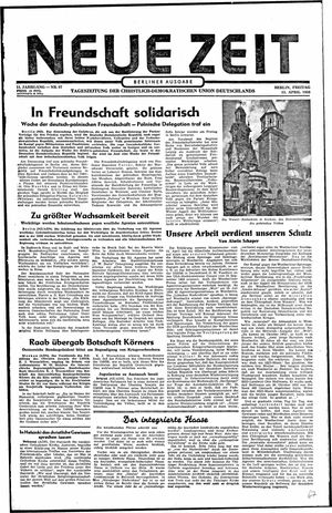 Neue Zeit Online-Archiv vom 15.04.1955