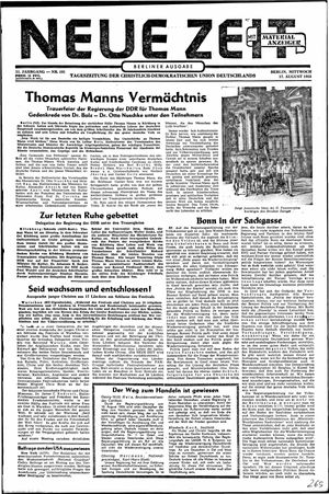 Neue Zeit Online-Archiv vom 17.08.1955