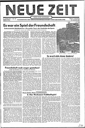 Neue Zeit Online-Archiv vom 23.08.1955