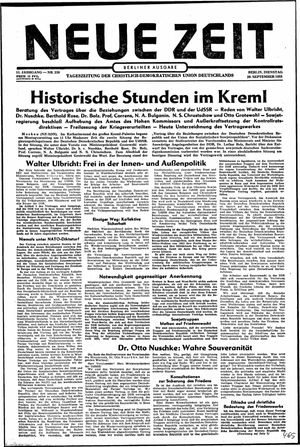 Neue Zeit Online-Archiv vom 20.09.1955