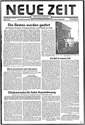 Neue Zeit Online-Archiv vom 14.10.1955