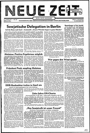 Neue Zeit Online-Archiv vom 26.10.1955