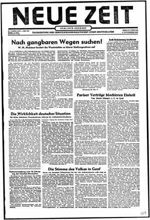 Neue Zeit Online-Archiv vom 04.11.1955