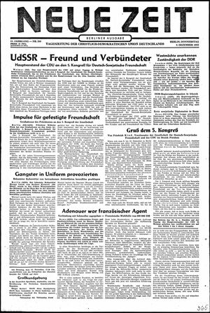 Neue Zeit Online-Archiv vom 08.12.1955