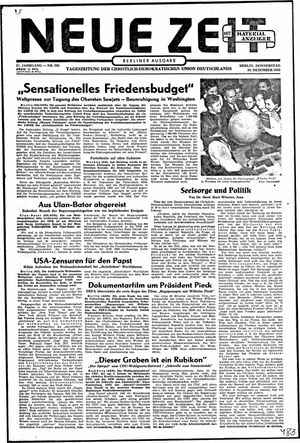 Neue Zeit Online-Archiv vom 29.12.1955