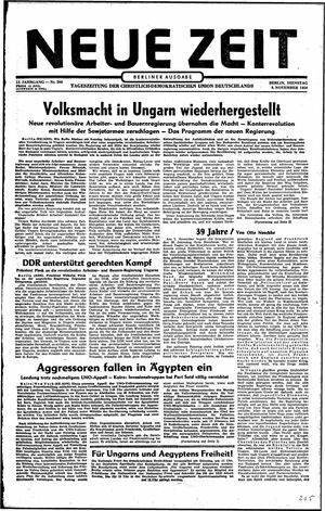Neue Zeit Online-Archiv on Nov 6, 1956