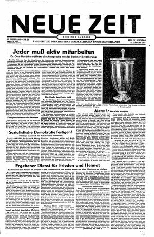 Neue Zeit Online-Archiv vom 27.01.1957