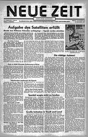 Neue Zeit Online-Archiv vom 10.10.1957