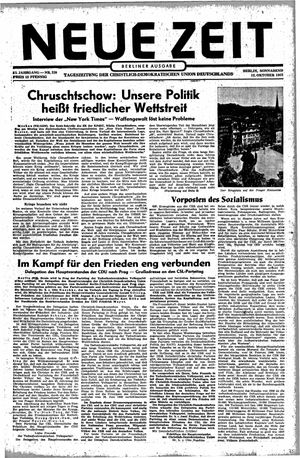 Neue Zeit Online-Archiv vom 12.10.1957