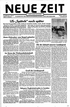 Neue Zeit Online-Archiv vom 06.12.1957
