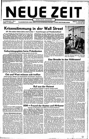Neue Zeit Online-Archiv vom 04.01.1958