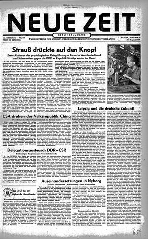 Neue Zeit Online-Archiv vom 27.08.1958