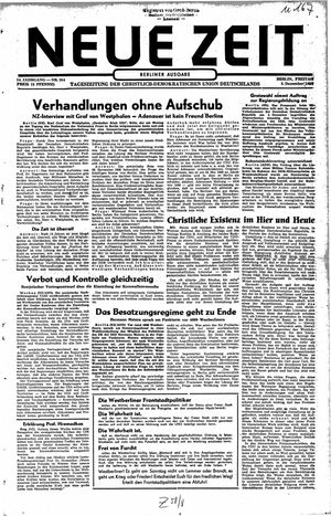 Neue Zeit Online-Archiv vom 05.12.1958