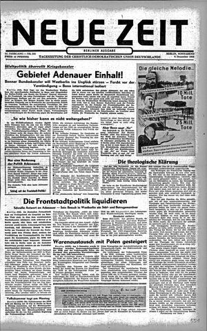 Neue Zeit Online-Archiv vom 06.12.1958