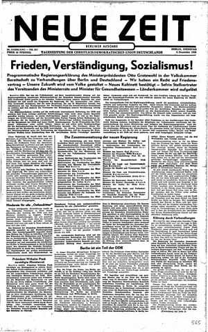 Neue Zeit Online-Archiv vom 09.12.1958