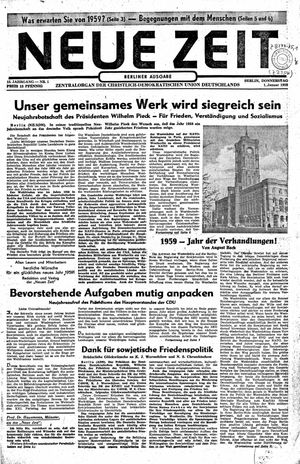 Neue Zeit Online-Archiv vom 01.01.1959