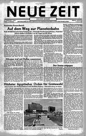 Neue Zeit Online-Archiv vom 06.01.1959