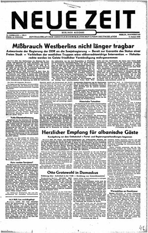 Neue Zeit Online-Archiv vom 08.01.1959