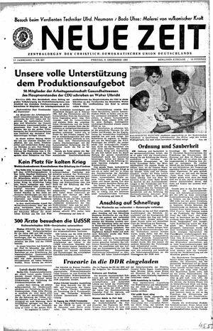 Neue Zeit Online-Archiv vom 08.12.1961