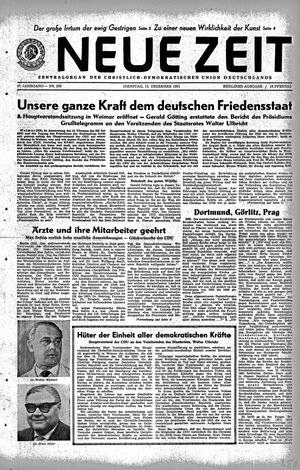 Neue Zeit Online-Archiv vom 12.12.1961