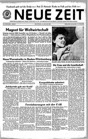 Neue Zeit Online-Archiv vom 31.01.1962