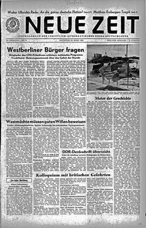 Neue Zeit Online-Archiv vom 28.03.1962