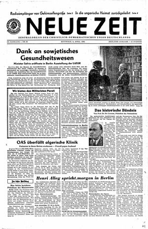 Neue Zeit Online-Archiv vom 04.04.1962
