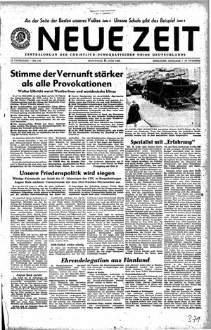 Neue Zeit Online-Archiv on Jun 27, 1962