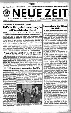 Neue Zeit Online-Archiv vom 17.07.1962