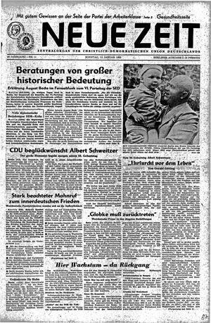 Neue Zeit Online-Archiv vom 13.01.1963