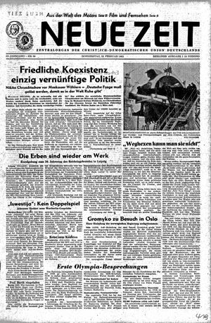 Neue Zeit Online-Archiv vom 28.02.1963