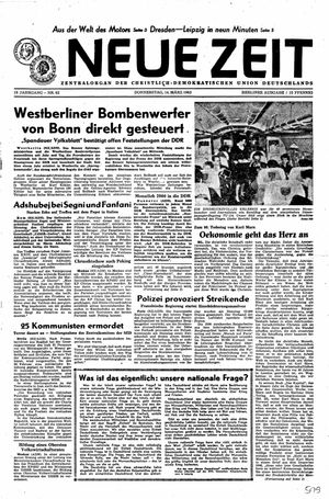 Neue Zeit Online-Archiv vom 14.03.1963