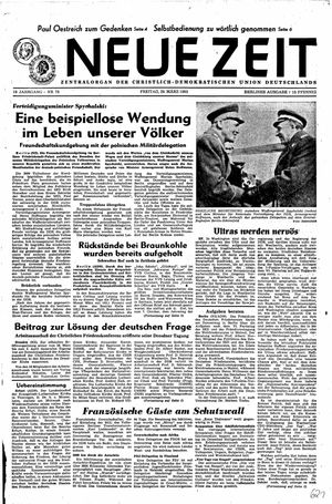 Neue Zeit Online-Archiv vom 29.03.1963