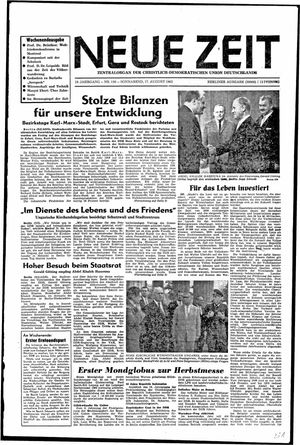 Neue Zeit Online-Archiv vom 17.08.1963