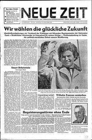 Neue Zeit Online-Archiv vom 20.10.1963