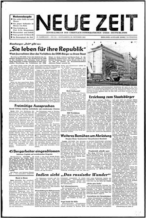 Neue Zeit Online-Archiv vom 26.10.1963