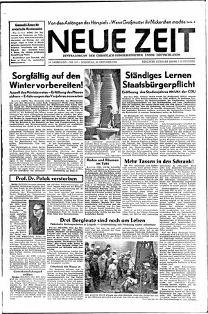 Neue Zeit Online-Archiv vom 29.10.1963