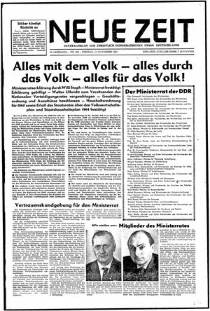 Neue Zeit Online-Archiv vom 15.11.1963