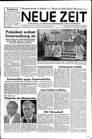 Neue Zeit Online-Archiv vom 27.11.1963