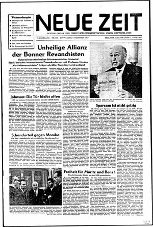 Neue Zeit Online-Archiv vom 07.12.1963