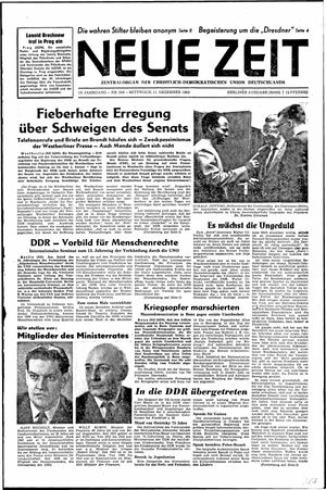 Neue Zeit Online-Archiv vom 11.12.1963