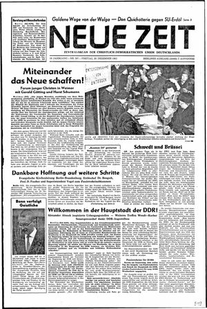 Neue Zeit Online-Archiv vom 20.12.1963
