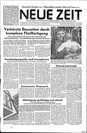 Neue Zeit Online-Archiv vom 22.12.1963