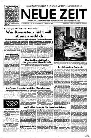 Neue Zeit Online-Archiv vom 06.02.1964