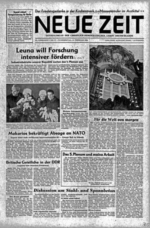 Neue Zeit Online-Archiv vom 13.02.1964