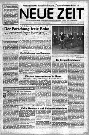 Neue Zeit Online-Archiv vom 26.02.1964