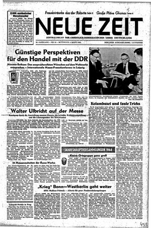 Neue Zeit Online-Archiv vom 04.03.1964