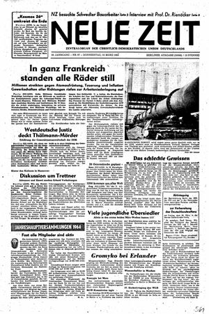 Neue Zeit Online-Archiv on Mar 19, 1964
