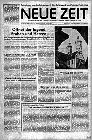 Neue Zeit Online-Archiv vom 26.03.1964