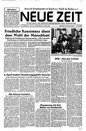 Neue Zeit Online-Archiv vom 09.04.1964